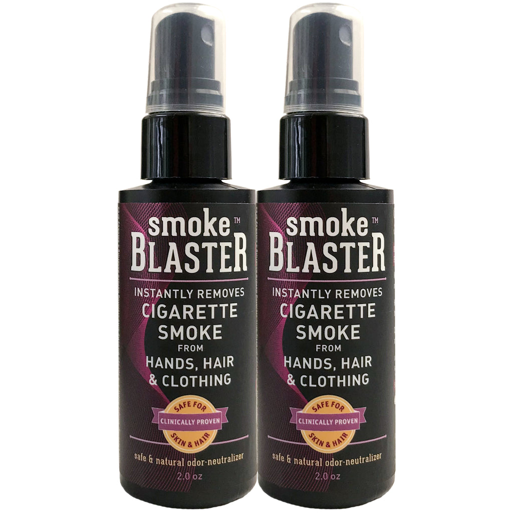 Smoke Blaster, Instantly Removes Cigarette Smoke from Hair, Hands & Clothing - 2 Pack